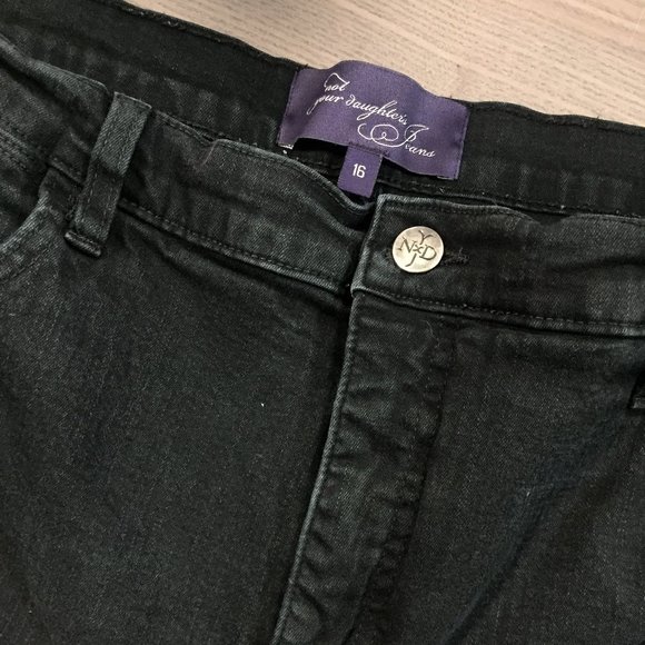 NYDJ Straight Leg Marilyn Jeans, size 16, Black - Picture 3 of 8